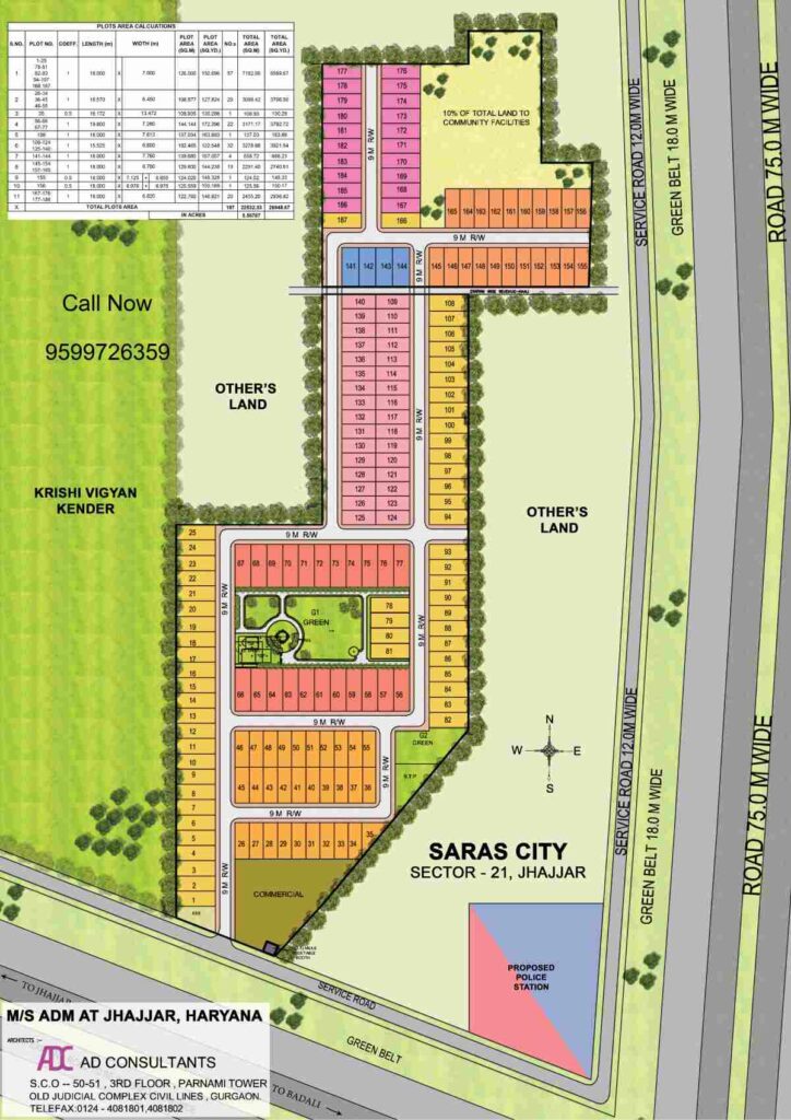 saras city site plan